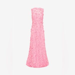 Leo Lin Eva Pink Floral Appliqued Lace Sleeveless Maxi Gown AU8/US4 NWT